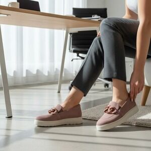 Softwaves Suede Sahara Loafers with a Chain Detail and Arch Support‎ EU 37.5